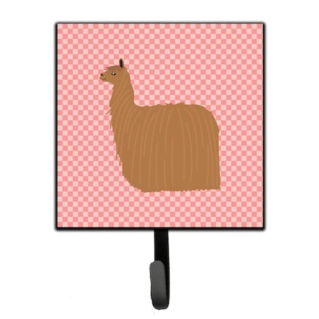 Carolines Treasures Alpaca Suri Pink Check Leash or Key Holder BB7920SH4